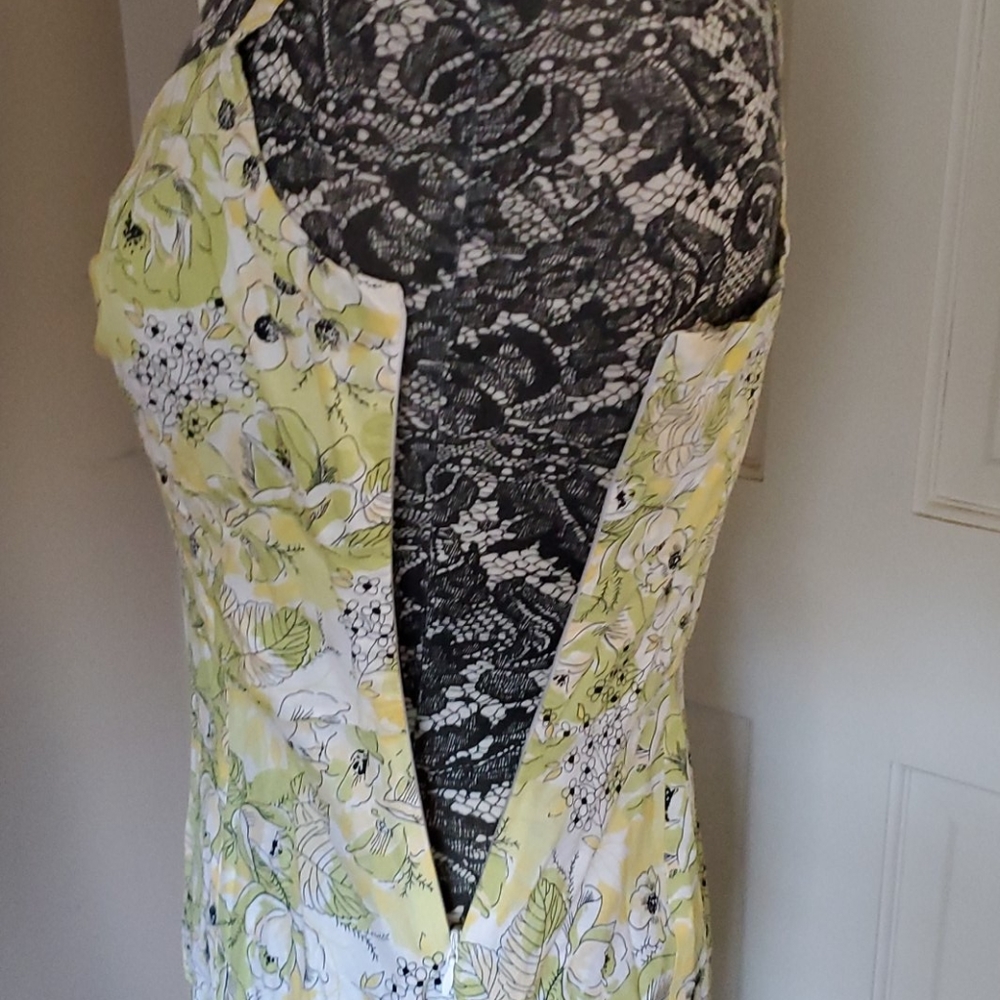 Loft yellow floral sun dress, size 4 - Picture 4 of 8